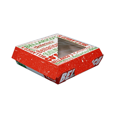 Custom F-Flute Pizza Window Boxes